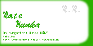 mate munka business card